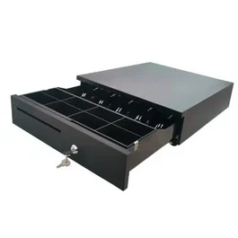 10POS Cajón Portamonedas LB-405B1, 10 Posiciones Ajustables, Apertura Manual y Automática, Negro, 405 x 420 x 100 mm